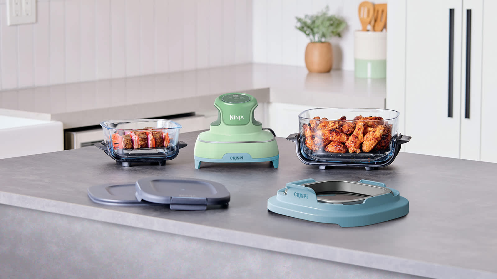 Ninja CRISPi 4-in-1 Portable Glass Air Fryer Flex Set - Cyber